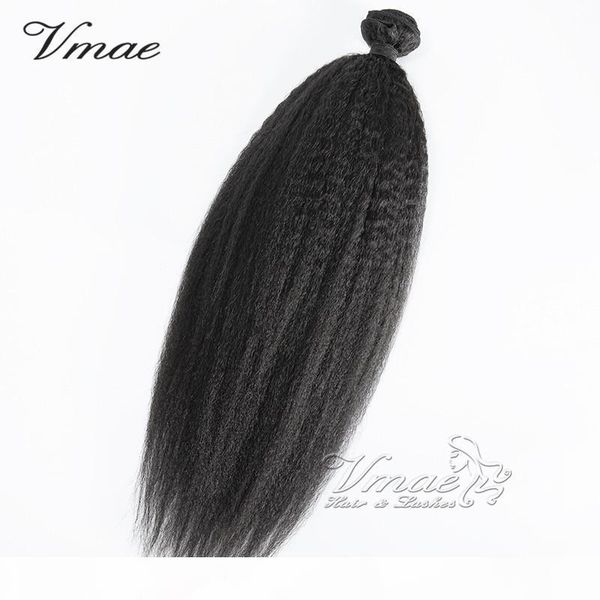 

vmae brazilian virgin human hair weave weft bundles grade 11a natural color kinky straight hair extensions 10 to 28 inch 100g, Black