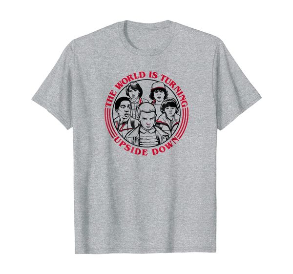 

netflix stranger things world upside down t-shirt, White;black