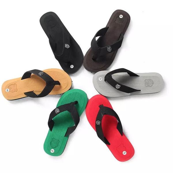 

slippers akracer fashion flip flops men summer anti-skid outdoor lightweight casual beach male sandals household slipper, Black
