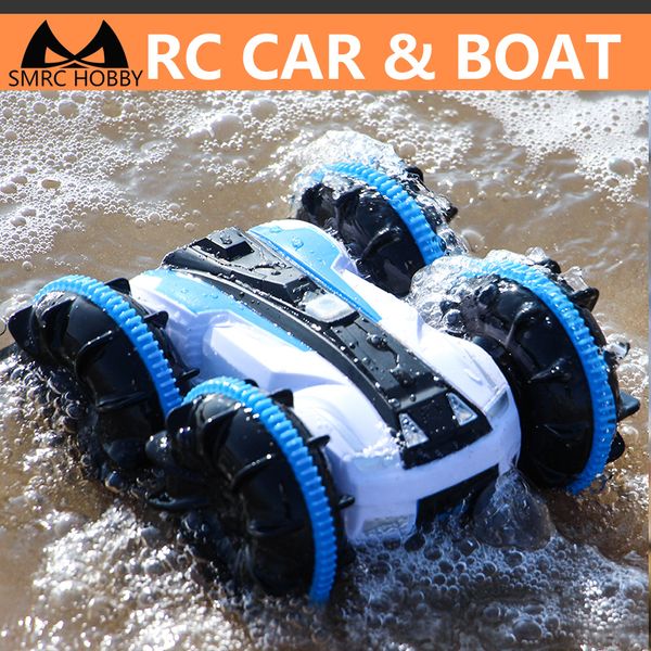 

360 rotate rc cars stunt remote control car waterproof dwaterproof water and earth amphibious electric toys for children