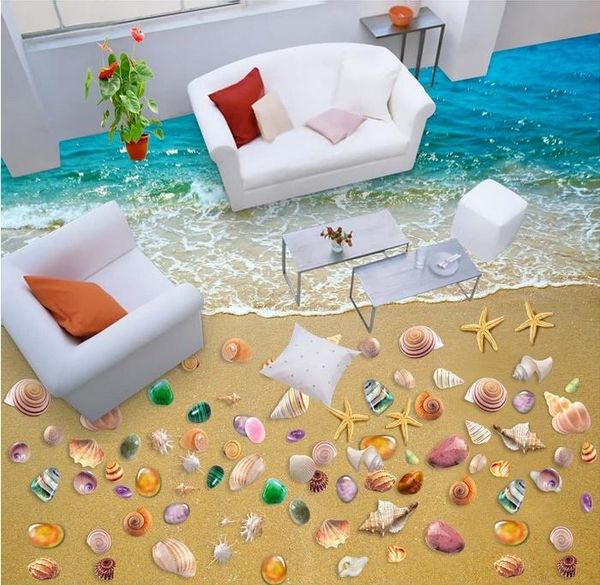 

wallpapers [self-adhesive] 3d beach 454522668 floor wallpaper mural wall print decal murals
