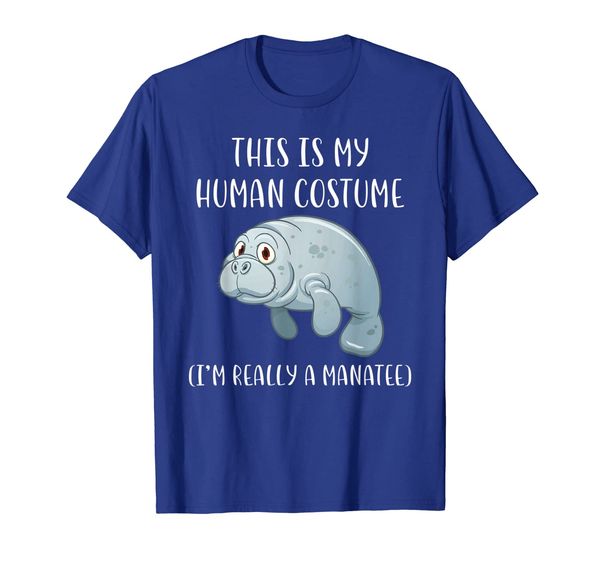 

this is my human costume i'm really a manatee t-shirt, White;black