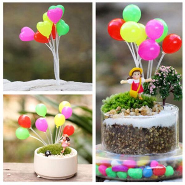

decorative objects & figurines mini colorful balloons miniatures dolls home garden decoration plastic micro landscape decorations christmas