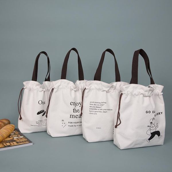 

storage boxes & bins canvas lunch bag thick aluminium foil lining box tote cooler handbag picnic dinner container school food bags