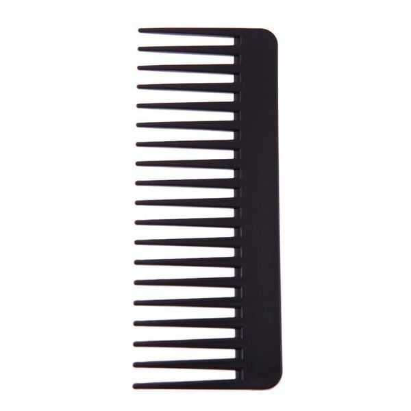

hair brushes 1pcs 19 teeth tooth comb large wide black plastic pro salon barber hairdressing combs reduce loss care tool, Silver