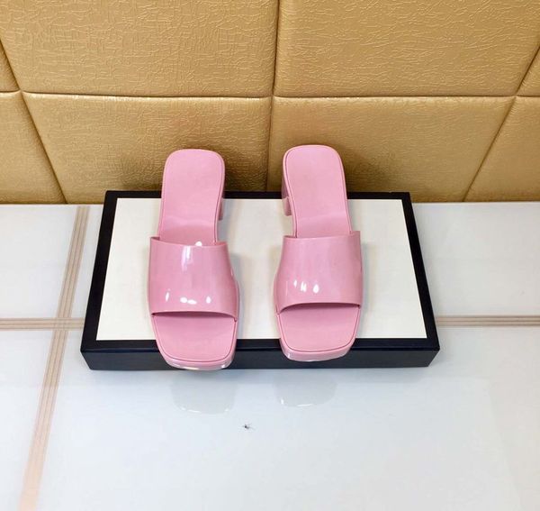 

summer jelly heels for women, fashion platform slippers cj, Black