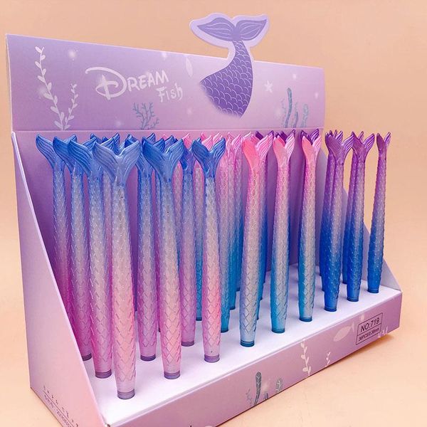 

gel pens 1pc kawaii gradient cute mermaid novelty neutral for kids gift school office supplies stationery