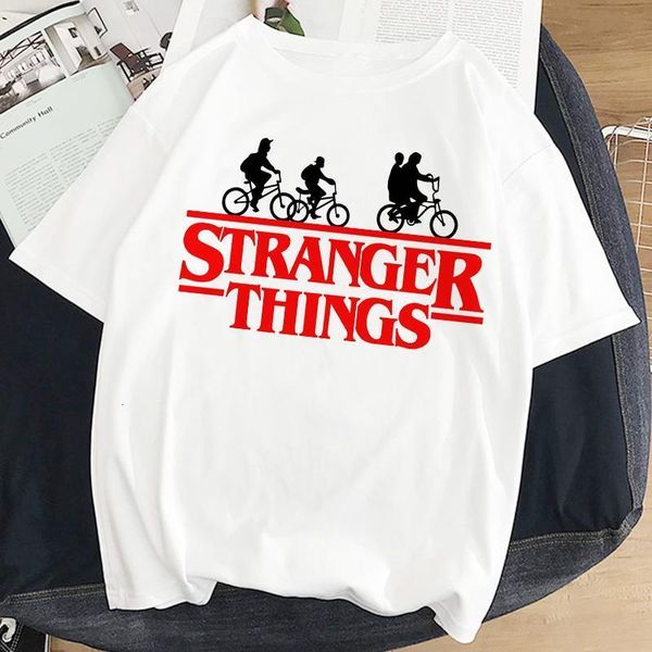 

stranger things t shirt women eleven summer casual tee t-shirt female femme clothing harajuku funny movie shirt white tshirt