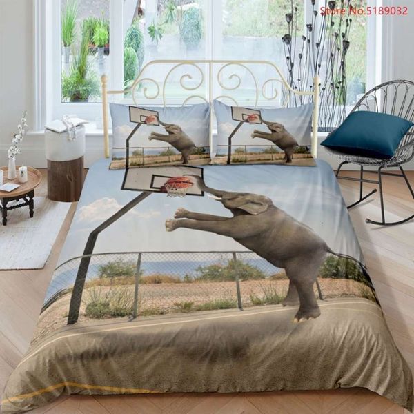 

funny elephants duvet cover animals quilt cover single double full  size bedding set with pillow sham 2/3 piece bedspread