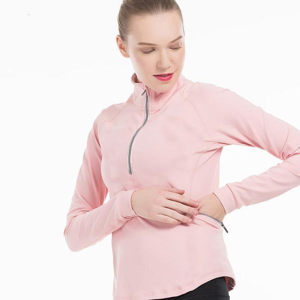 

2021 women sport jackets stretch fabrics zipper jacket, Black