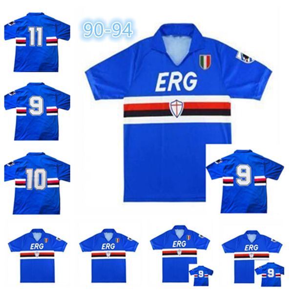 

90 94 sampdoria mancini viali home jersey 1990 1994 maglie da calcio 89 90 sampdoria vintage classic football shirt, Black;yellow