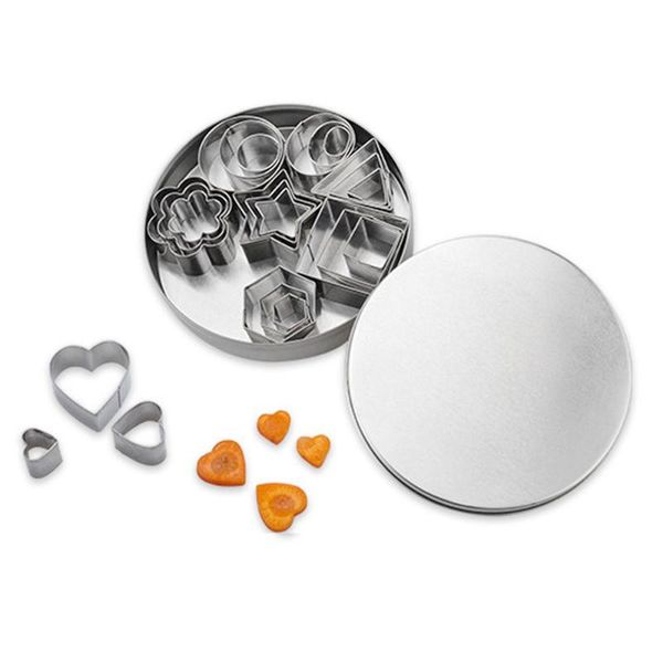 

baking moulds 24 pcs/set cookie cutter flower shaped home cute stainless steel biscuit tiny tool mini decorating diy mold set