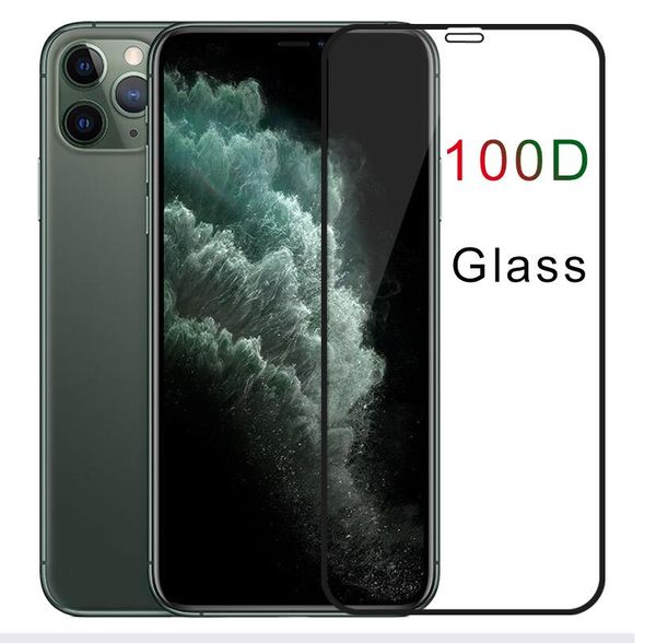 100D Full Coverage Tempered Glass Filmschutz für iPhone 13 12 11 Mini Pro Max XR XS 6 7 8 Plus