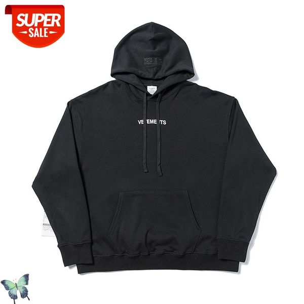

Autumn Winter Vetements Casual Hoodies Sweatshirt Men Women Cotton High Quality Simple Hoody Sweatshirts Vetements Pullover #7r23, Black