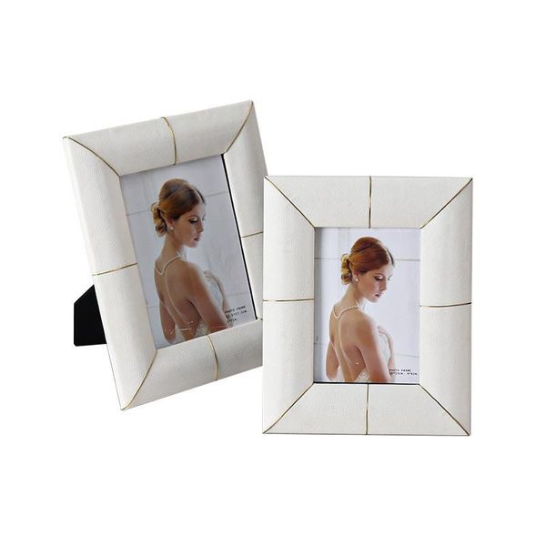 

frames 6/7 inch leather metal picture frame living room decoration