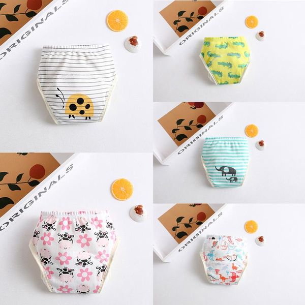 

cloth diapers cartoon cute baby gauze waterproof and leak-proof diaper learning washable pants infants children underwear nappy changing