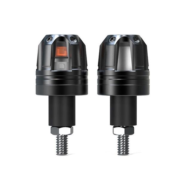 

2021 new 2pcs motorcycle handlebar grip bar end plugs with led lights expanding locking