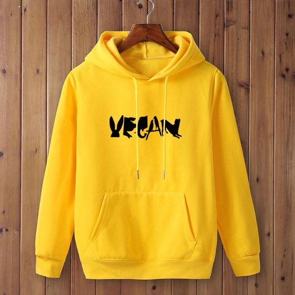 

men's hoodies & sweatshirts harajuku lovely vegan spelled with animals print men sweatshirt casual funny for lady girl hipster tumblr, Black
