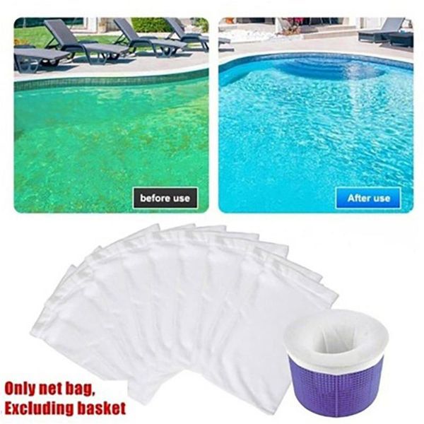 

pool & accessories 5/10pcs/pack swimming filter storage skimmer socks household filters baskets skimmers elastic nylon mesh supplies
