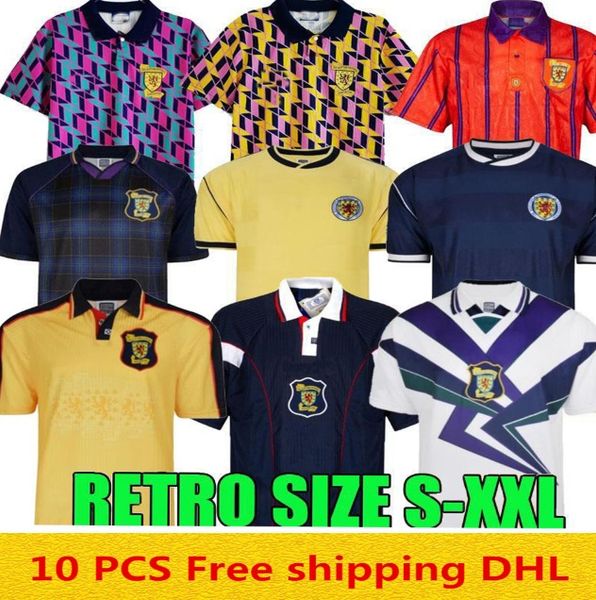 

1982 1986 1986 1991 1993 1998 1988 1989 world cup final scotland retro soccer jersey 91 93 95 96 98 classic vintage leisure football shirt, Black;yellow