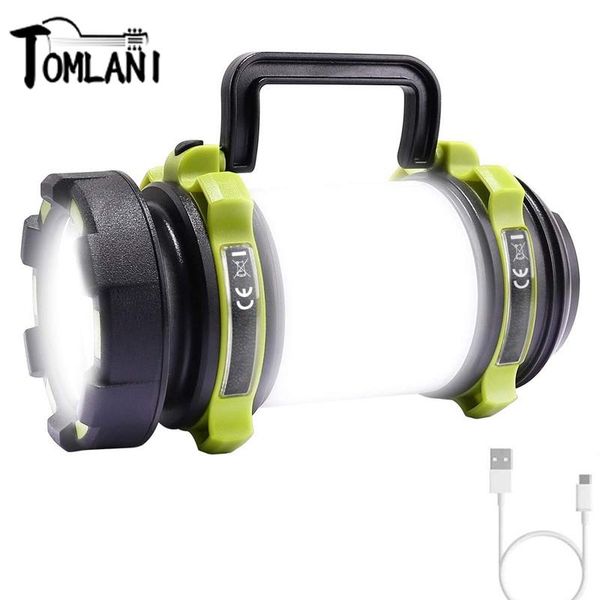 

8000lm 100w camping lantern usb rechargeable with led torch latern waterproof search light with white/red sidelight