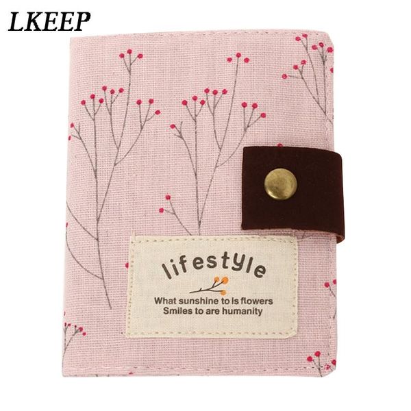 

card holders floral holder fashion women id business bank wallet cash canvas 20 pcs bag, Brown;gray