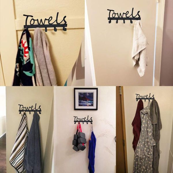 

hangers & racks robe hook bathroom coat rack aluminum towel black door decorative clothes wall mounted bath accessories