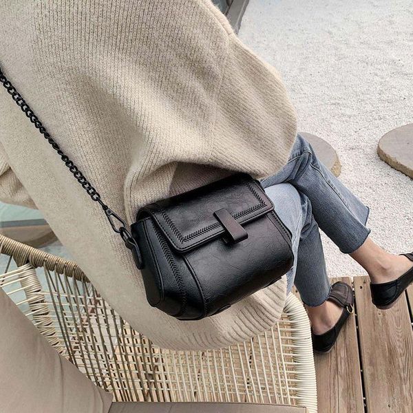 

evening bags casual flap buckle women's 2021 fashion shoulder/crossbody bag all-match net red small leather