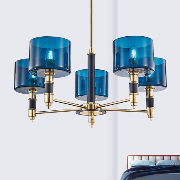 

pendant lamps modern loft living room chandelier nordic concise glass restaurant bedroom study fashion lamping simple villa lamp led bulbs e