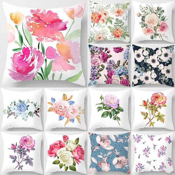 

cushion/decorative pillow flower pattern home decor throw pillows case decorative for living room cushion cover 45x45