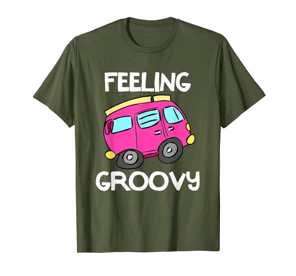 

feeling groovy, pink van t-shirt. cool style tees, White;black