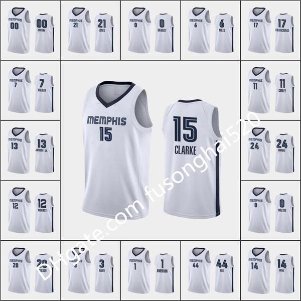 

chaep print men's women kids any player ja morant jaren jackson jr. dillon brooks city brandon clarke white basketball jersey new unifo, Black;red