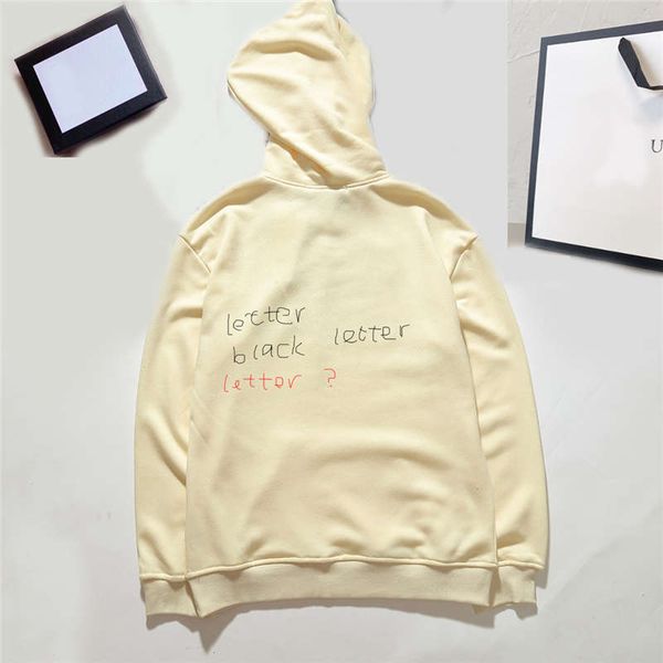 

men's hoodies sweatshirts men women fashion designer hoodie letter printing pullover good quality hip-hop style youth clothing mens swe, Black