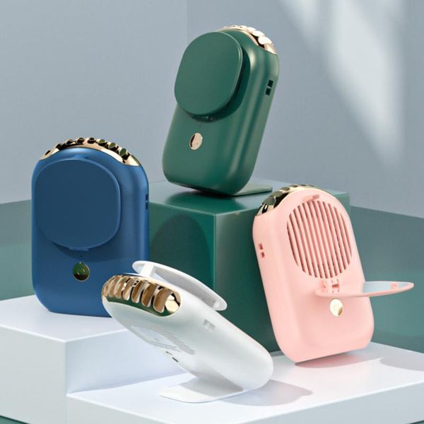 

electric fans hanging neck hands personal fan portable rechargeable usb mini with an adjustable lanyard small outdoor mirror