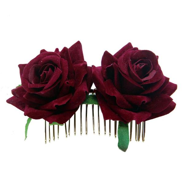 

hair clips & barrettes women accessories sticks daily wedding party pins clip travel rose flower comb bridal decoration headpiece styling to, Golden;silver