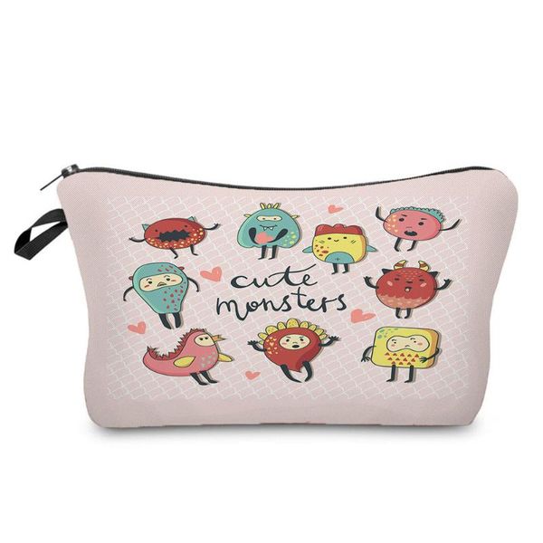 

portable storage bags for women fashion printed cartoon makeup bag women's cosmetics organizer bag small beauty