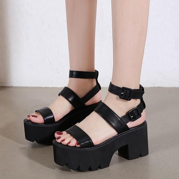 

dress shoes summer korean open toe women's sandals women size 35-42, Black