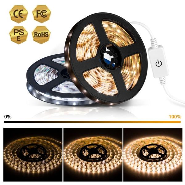 

strips 3m led strip lights 2835 smd flexible ribbon waterproof light 60leds/m diode tape usb power dimmable deskdecor