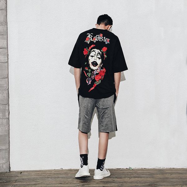 

2021 new hip hop camisa masculina carta camiseta harajuku streetwear tshirt manga curta vero s t hiphop voltar ujxm, White;black