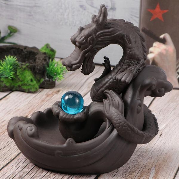 

fragrance lamps 1pc dragon smoke reflow incense burner purple sand reverse flow furnace creative shape handicraft retro desk