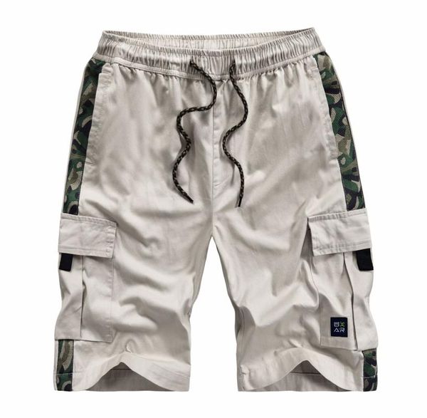 

m-8xl mens cargo shorts 2021 summer camo short cotton sweatpants men camouflage pantalon corto hombre, White;black