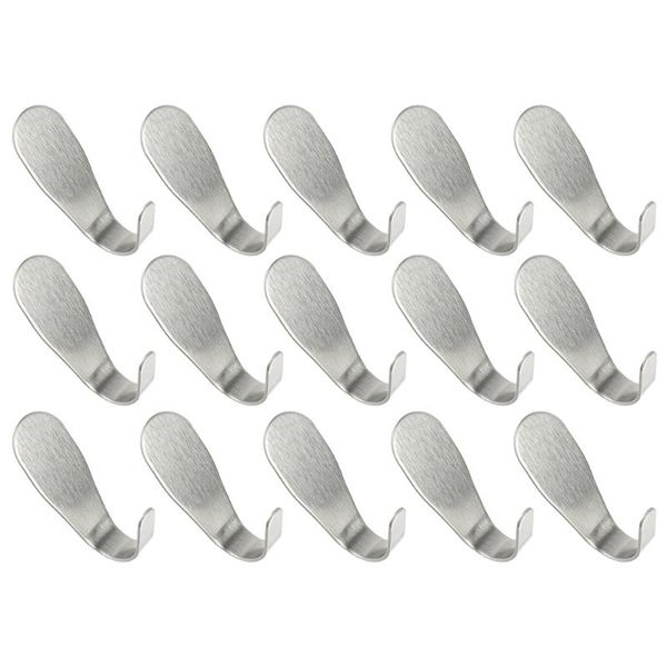 

hooks & rails 15pcs powerful stainless steel sticky wall-mounted for kitchen
