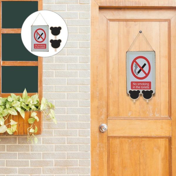 

wallpapers 1pc toilet smoking doorplate iron warning sign door wall