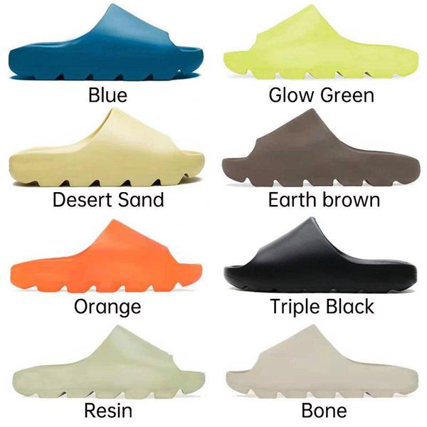 

slides graffiti bone resin desert sand designer slippers summer fashion earth brown flat slide men women beach causal sandals runner beauty, Black