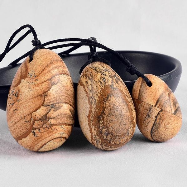 

massage gun 3size drill yoni natural picture stone egg jade small large size ben wa ball women vaginal tightening kegel exercise