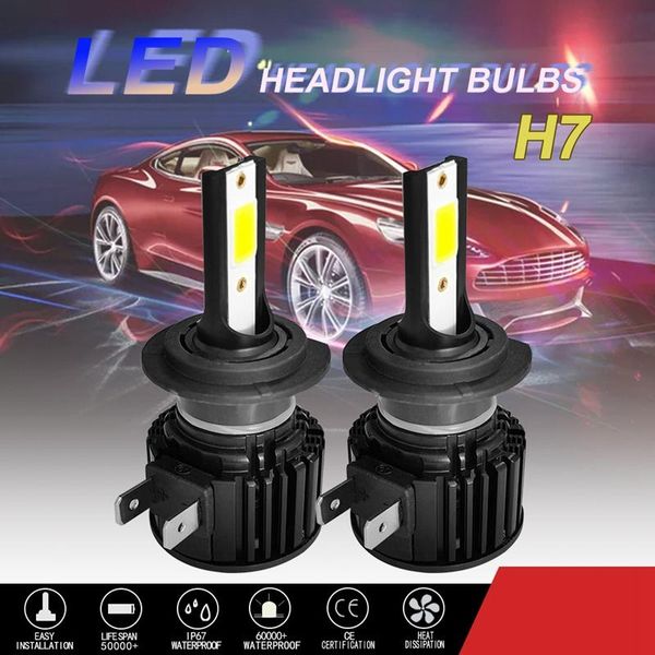 

car headlights led headlight 6000k 200w 8000lm low beam bulbs high power for