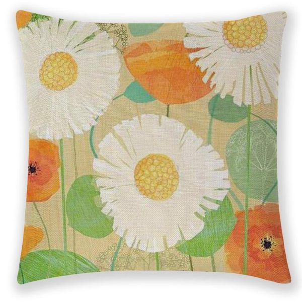 

pillow case floral pattern square pillowcase cushion home sofa car decoration