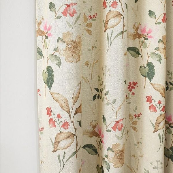 

curtain & drapes american retro printed curtains for living room pastoral style floral blinds faux linen bedroom window treatments