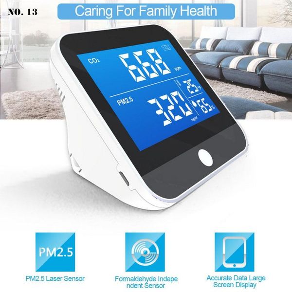 

dm306d air quality analyzer multifunctional co2 meter detector digital pm2.5 temperature humidity monitor infrared ndir detector