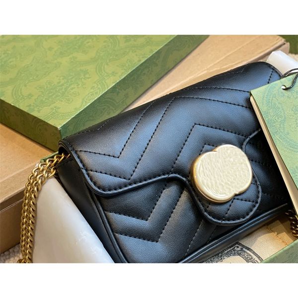 

2021 new sheepskin crossbody bag women luxurys designers bags shoulder bag luxurys designers crossbody bags 16.5cm 6167p, Black